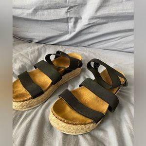 Steve Madden black espadrille sandals